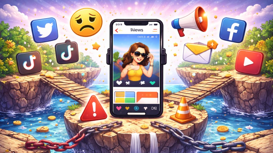 Disconnected social media journey