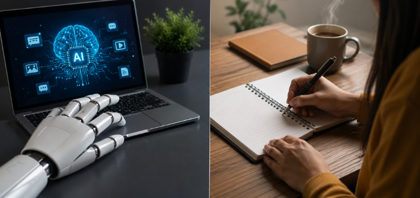AI Caption Generator vs Writing Captions